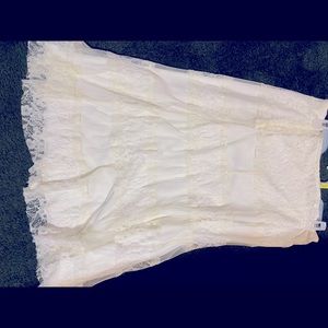 Beautiful used once lace cream skirt